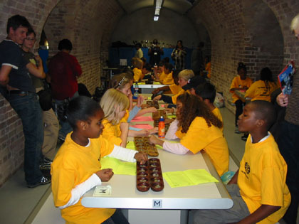 Participants playing
