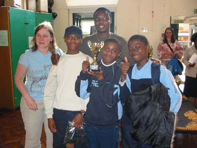 Crofton Park receiving their Cup