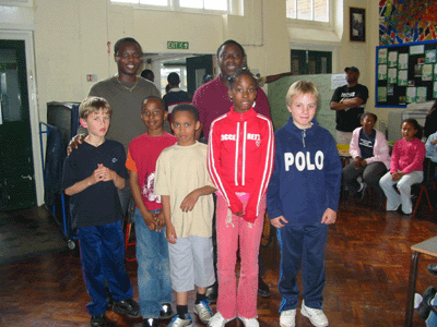 Gayhurst B team receiving prize