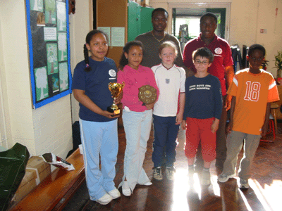 Gayhurst A team receiving Cup & Shield for coming 1st.