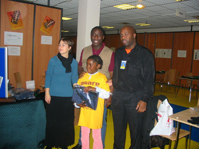 Selei Smalling receiving her award