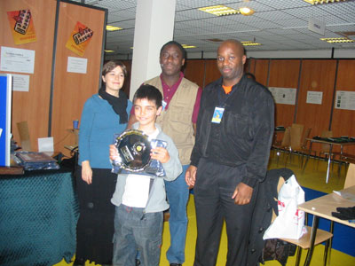 Ludovic Sepahi Junior Champion receiving his award