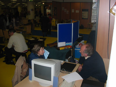 Jean having a chat with a veteran of Awale