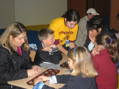 Cecile Pirat teaching members of the public