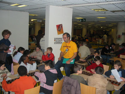 Children being tutored by Guy
