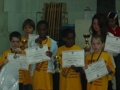 Contestants of the primary division with thier prizes & certificates.