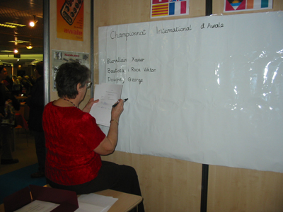 Maureen on the score board.